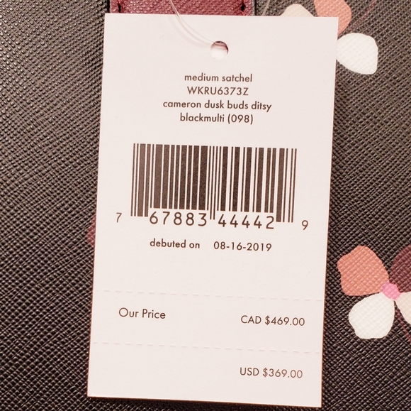 KATE SPADE MEDIUM CAMERON DUSK BUDS DISTY SATCHEL - Picture 7 of 7